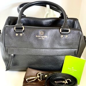 KATE SPADE Pebbled Black Leather Satchel